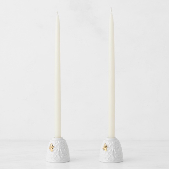 Williams Sonoma Honeycomb Tiny Taper Holders Set of 2 - Picture 4 of 6